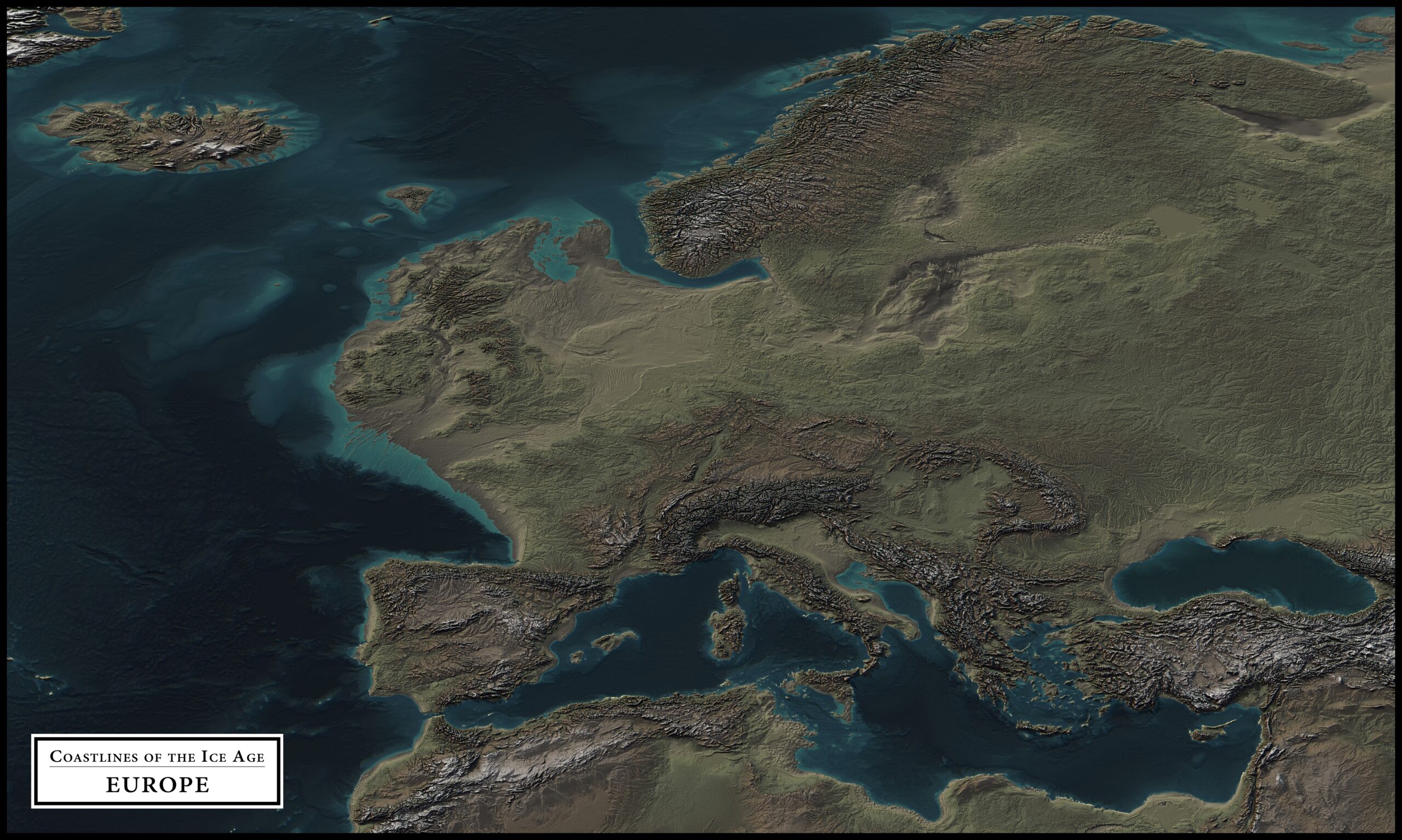 coastlines of the ice age europe