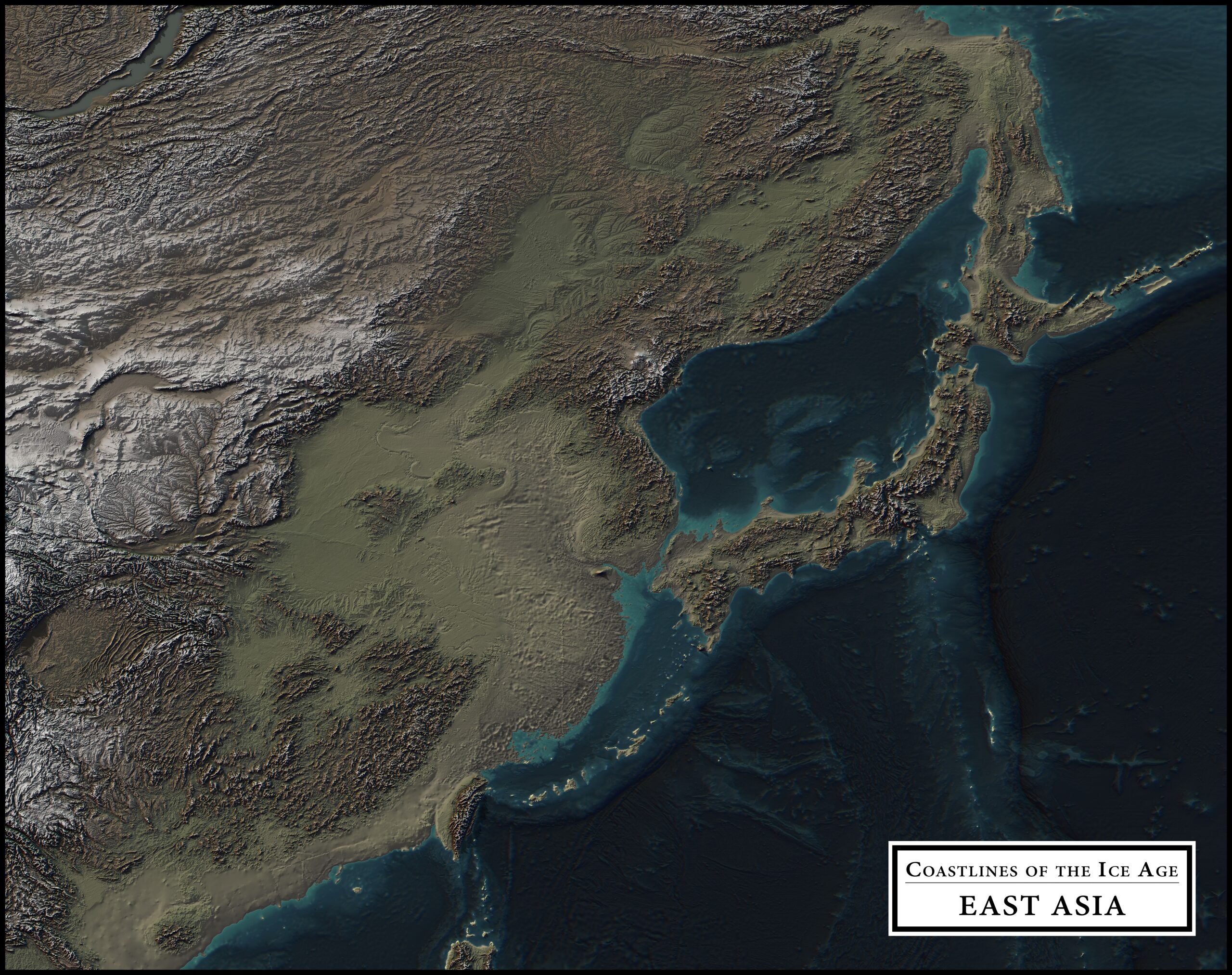 coastlines of the ice age east asia