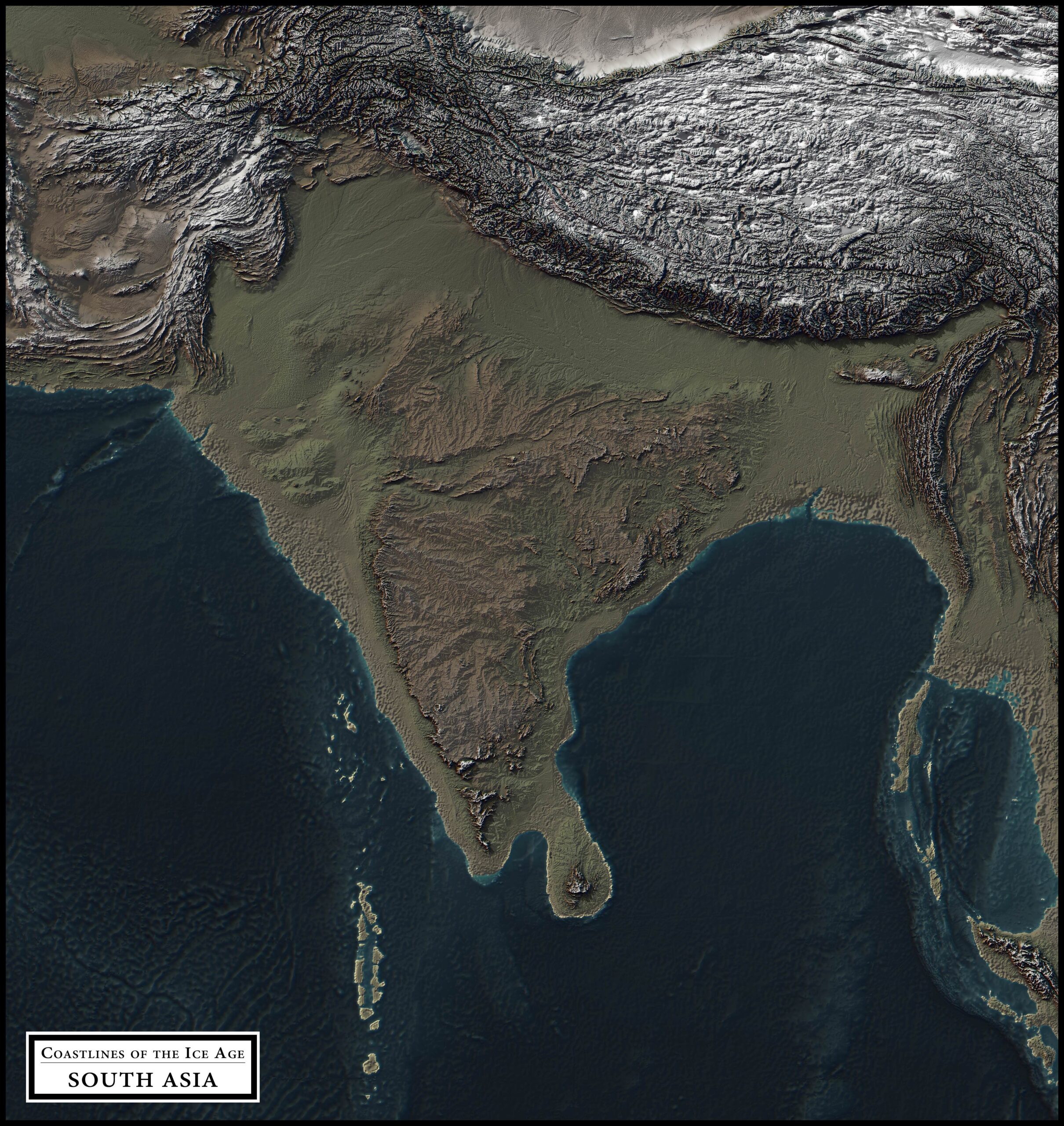 coastlines of the ice age south asia