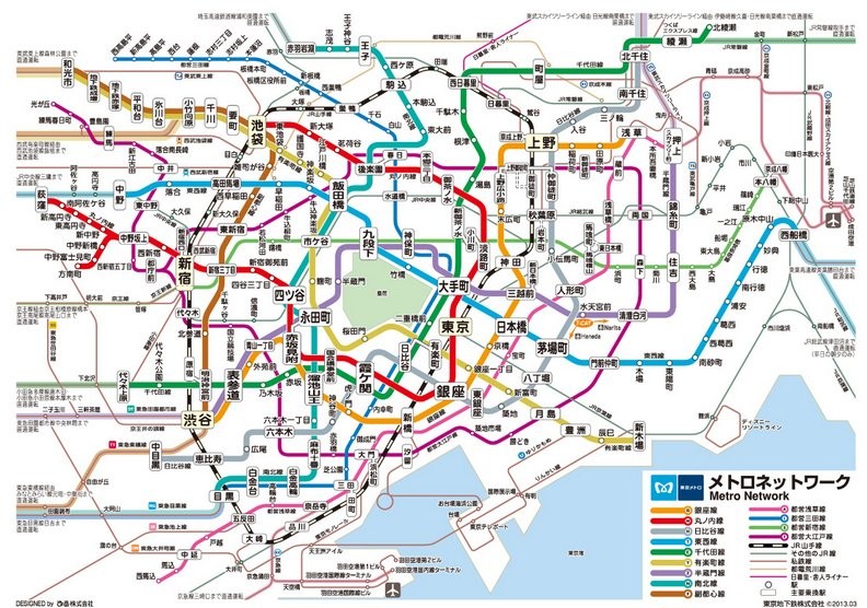 This 3D Version of Tokyo's Subway System Looks Like a Labyrinth of Roller Coasters 2 tokyo metro subway 3d map 0