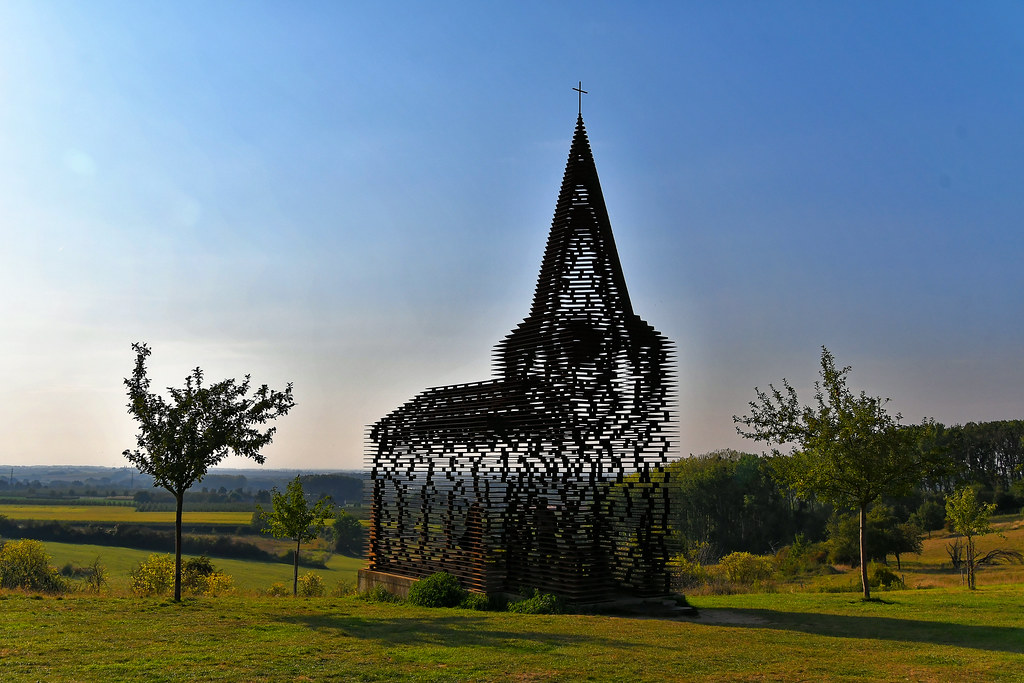 This See-Through Chapel in Belgium Doubles As An Optical Illusion 8 see through chapel belgium borgloon 6