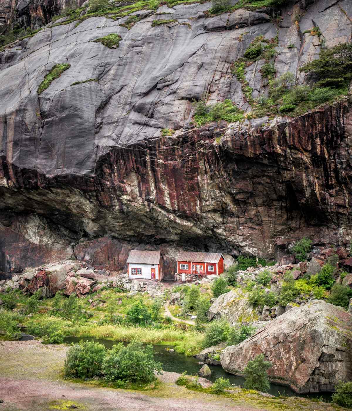 Living Under the Rock: This Farm Built in a Natural Rock Shelter in Norway Is Just Amazing 5 helleren farm view 11b