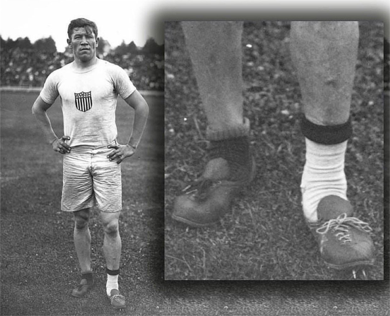 Jim Thorpe mismatched shoes
