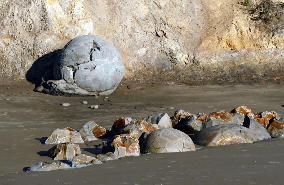 New Zealand's Amazing Moeraki Boulders Have Grown for 60 Million Years To Look Like This 4 moeraki boulders new zealand 7