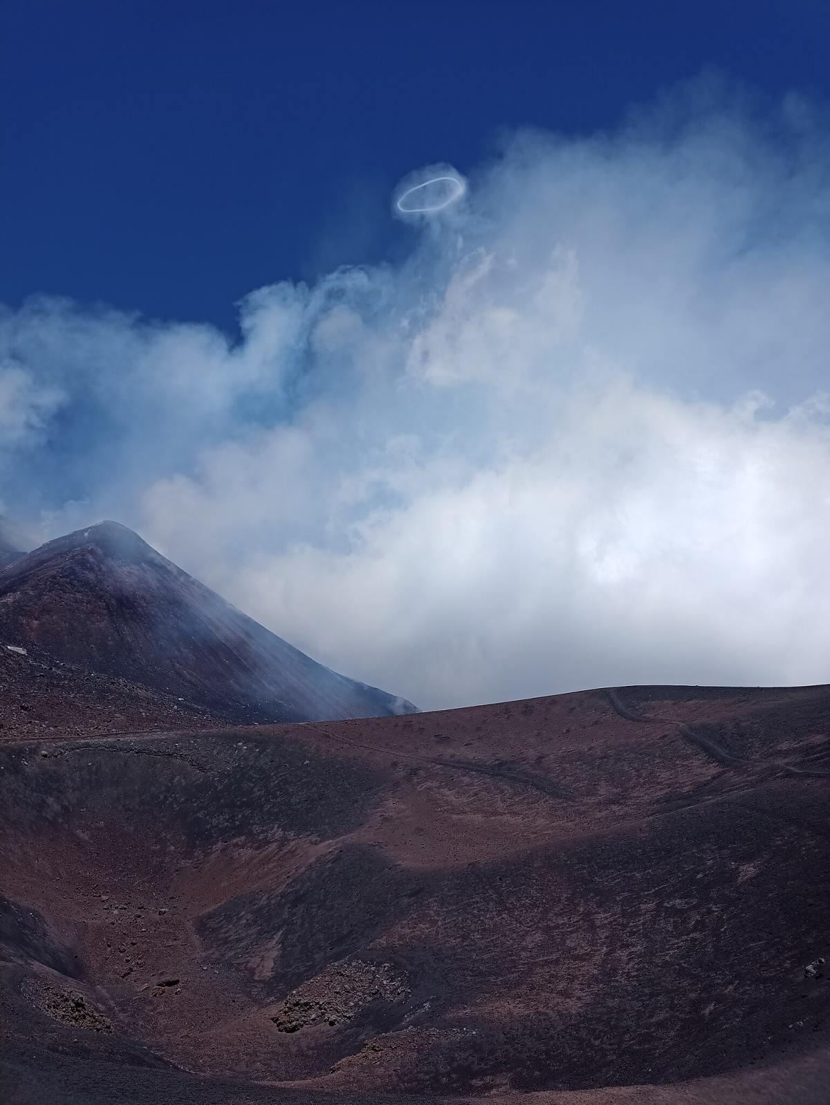 Mount Etna Blows Rings Like an Able Smoker and We've Just Found Out What They Are and How They Form 3 etna puff smoke rings vapor 7